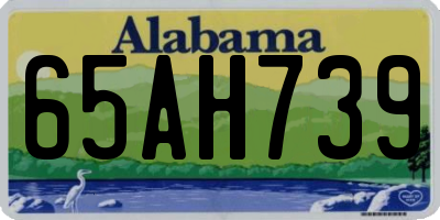 AL license plate 65AH739