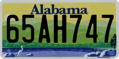 AL license plate 65AH747