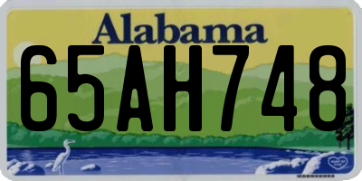 AL license plate 65AH748
