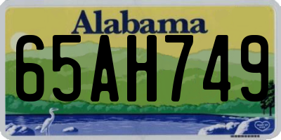AL license plate 65AH749