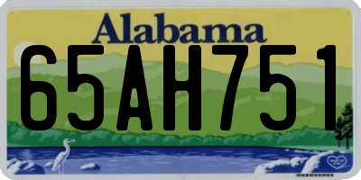 AL license plate 65AH751