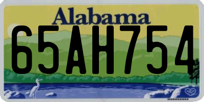 AL license plate 65AH754