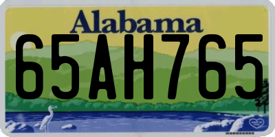 AL license plate 65AH765