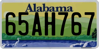 AL license plate 65AH767