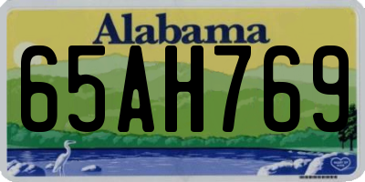 AL license plate 65AH769