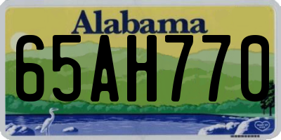 AL license plate 65AH770