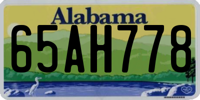 AL license plate 65AH778