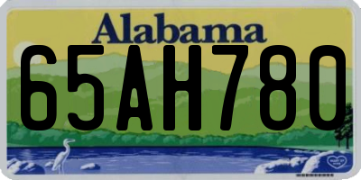 AL license plate 65AH780
