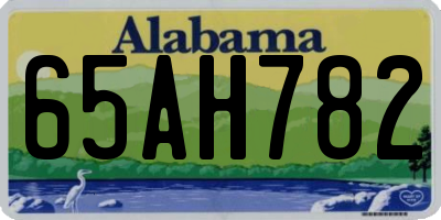 AL license plate 65AH782