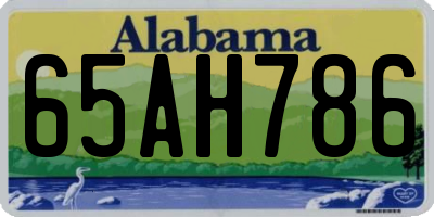 AL license plate 65AH786