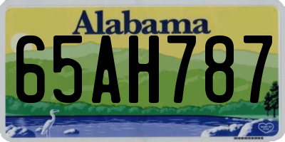 AL license plate 65AH787