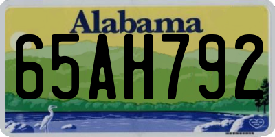AL license plate 65AH792