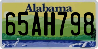 AL license plate 65AH798