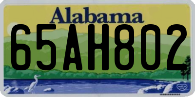 AL license plate 65AH802