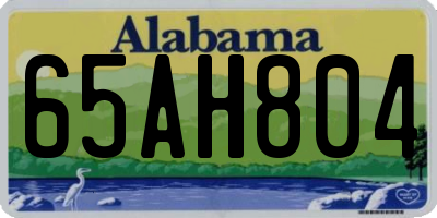 AL license plate 65AH804