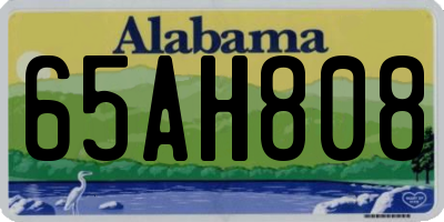 AL license plate 65AH808