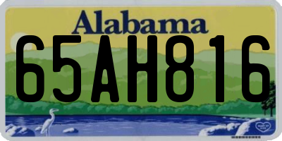 AL license plate 65AH816