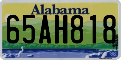 AL license plate 65AH818