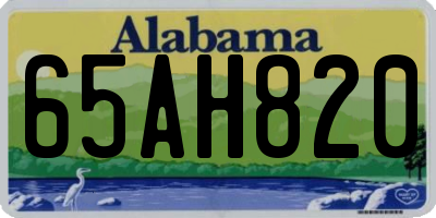 AL license plate 65AH820