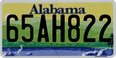 AL license plate 65AH822