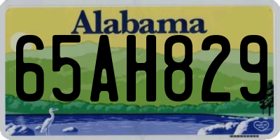 AL license plate 65AH829