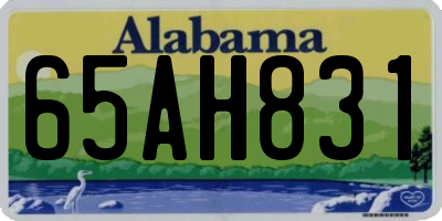 AL license plate 65AH831