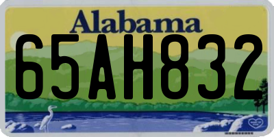 AL license plate 65AH832