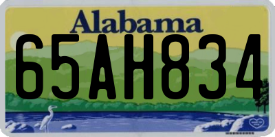 AL license plate 65AH834