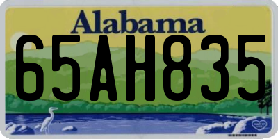 AL license plate 65AH835