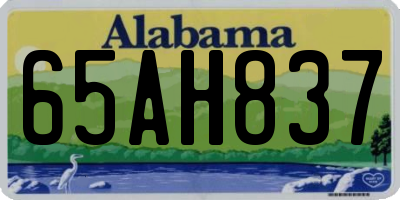 AL license plate 65AH837