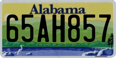 AL license plate 65AH857