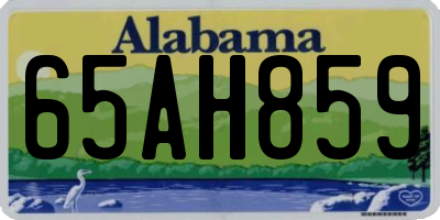 AL license plate 65AH859