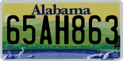 AL license plate 65AH863