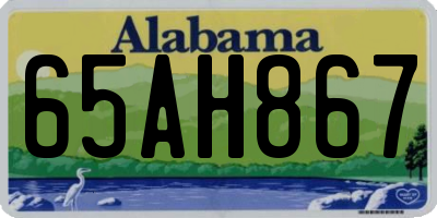 AL license plate 65AH867