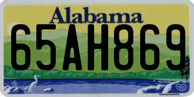 AL license plate 65AH869