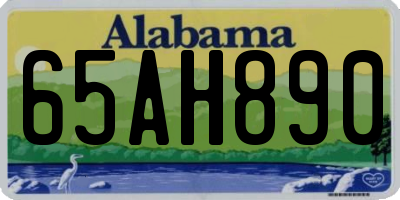 AL license plate 65AH890