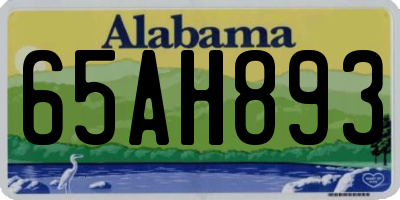 AL license plate 65AH893