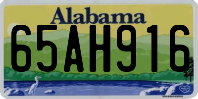 AL license plate 65AH916