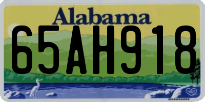 AL license plate 65AH918