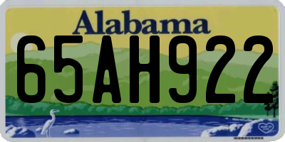 AL license plate 65AH922