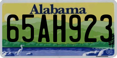AL license plate 65AH923
