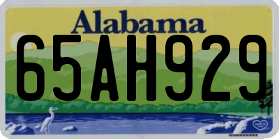 AL license plate 65AH929