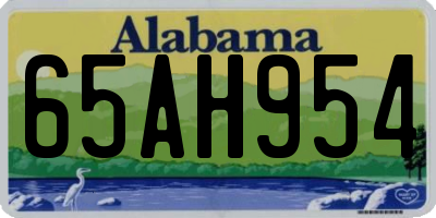 AL license plate 65AH954