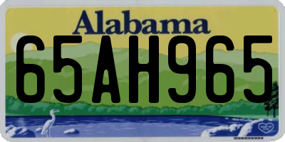 AL license plate 65AH965