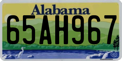 AL license plate 65AH967