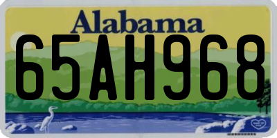AL license plate 65AH968