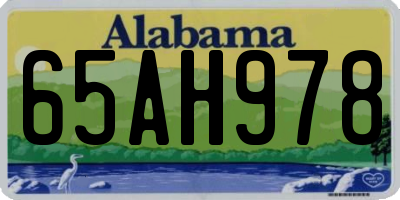 AL license plate 65AH978