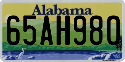 AL license plate 65AH980