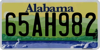 AL license plate 65AH982