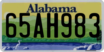 AL license plate 65AH983